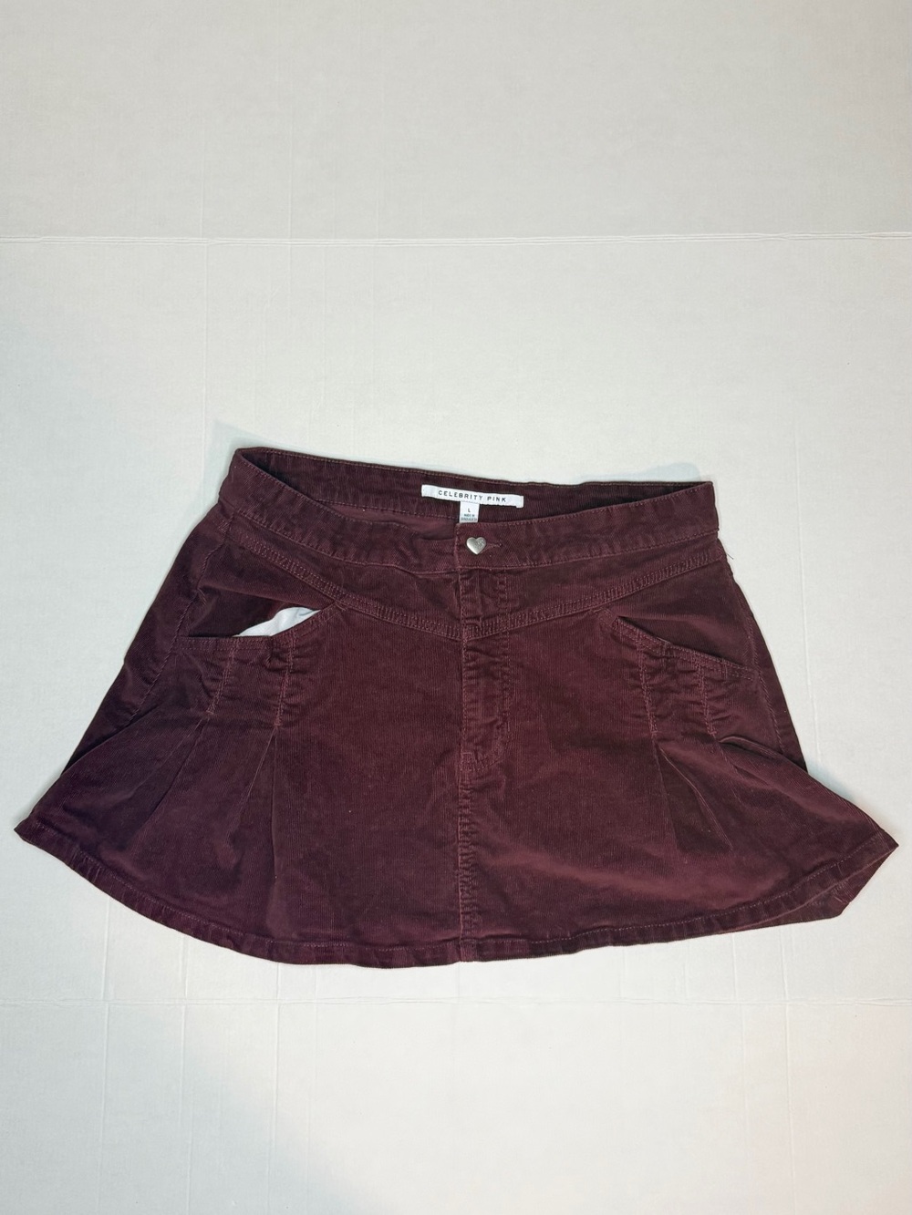 Celebrity pink corduroy skirt